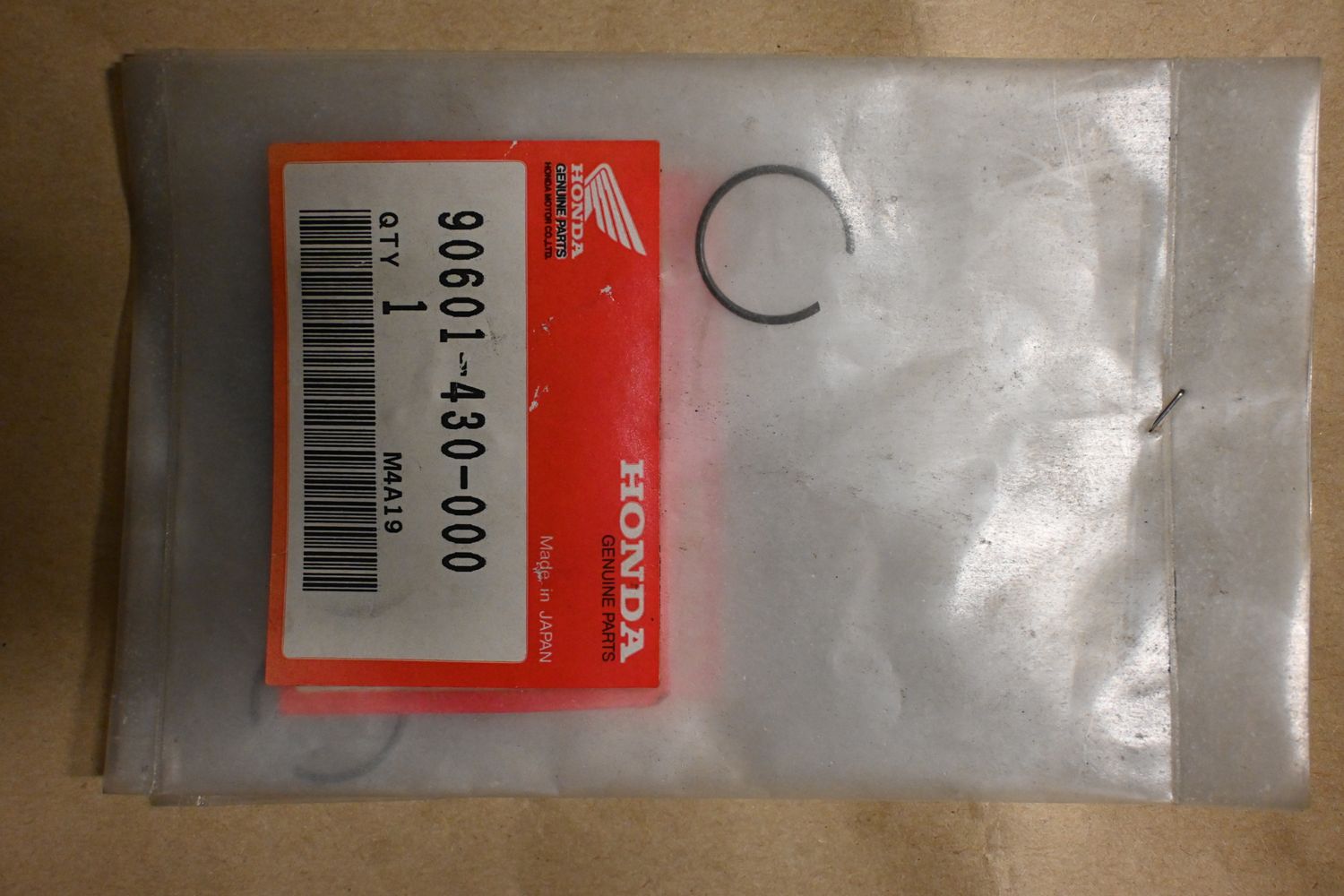 90601-430-000 ANELLO ELASTICO SPINOTTO 1.2X18 HONDA ORIGINALE