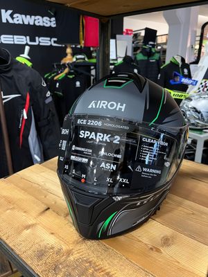 AIROH SPARK 2 SHADOW GREEN MATT TAGLIA L