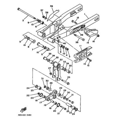 EMBLEMA FORCELLONE YAMAHA YZ80LC 93