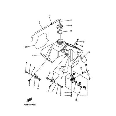 EMBLEMA SERBATOIO YAMAHA YZ80 94
