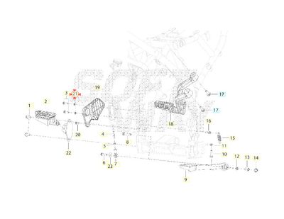 BOCCOLA PEDANA DESTRA BENELLI BOCCOLA PEDANA DESTRA BENELLI