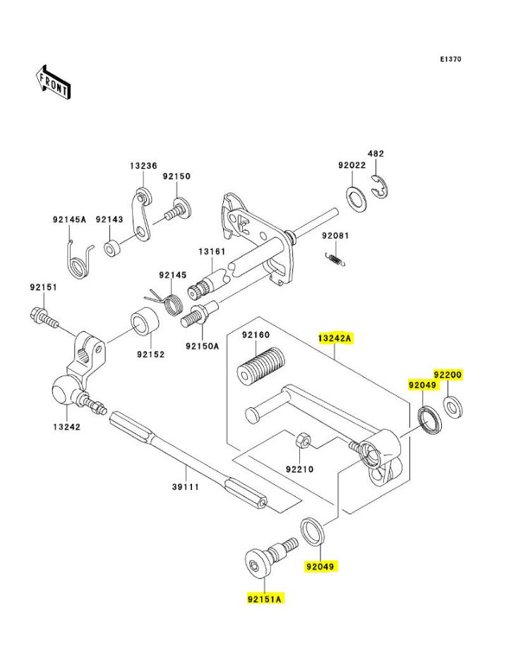 LEVA CAMBIO KAWASAKI ZX-12R 2002