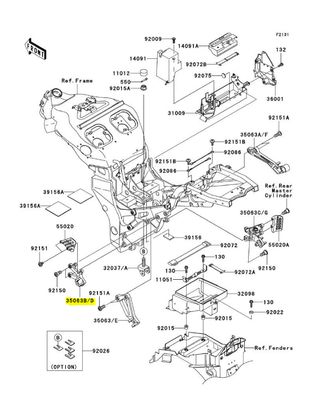 STAFFA PEDANA GUIDATORE SX KAWASAKI ZX12R 2002