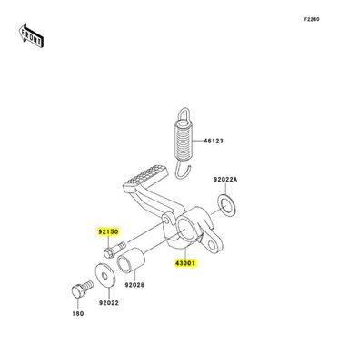 LEVA FRENO POSTERIORE KAWASAKI ZX12R 2002