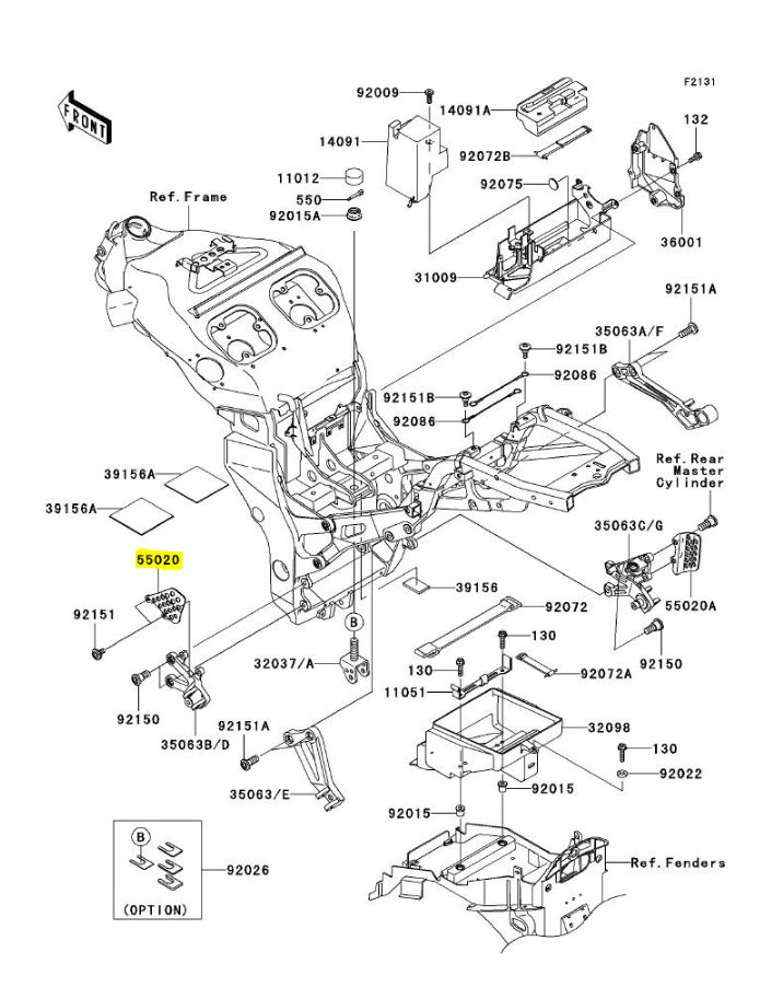 PARA TACCO STAFFA GUIDATORE SX KAWASAKI ZX12R 2002