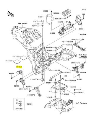 PARA TACCO STAFFA GUIDATORE SX KAWASAKI ZX12R 2002