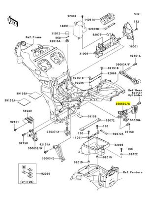 STAFFA PEDANA GUIDATORE DX KAWASAKI ZX12R 2002