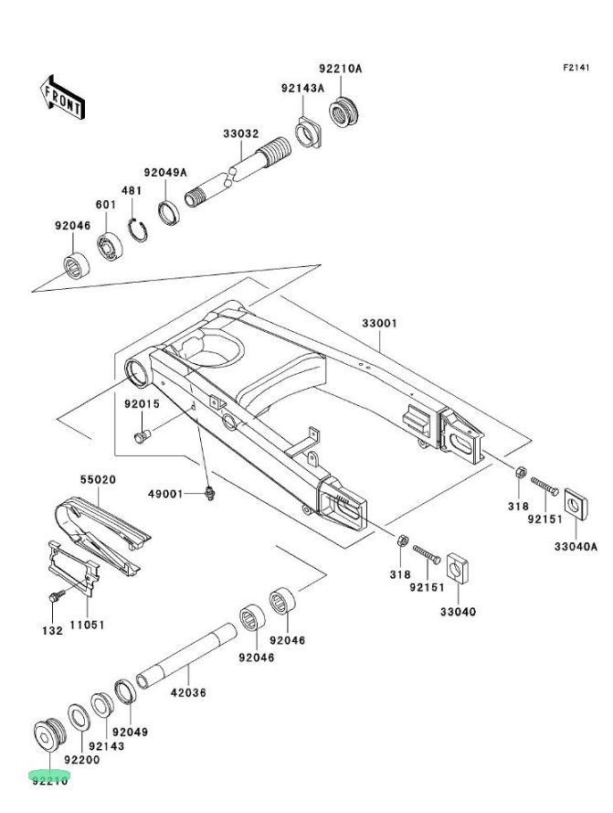 NUT, M25X1.5 KAWASAKI ZX12R