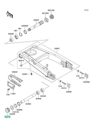 NUT, M25X1.5 KAWASAKI ZX12R
