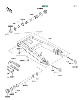 NUT, M32X1.5 KAWASAKI ZX12R