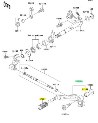 LEVE CAMBIO KAWASAKI Z1000/SX USATA