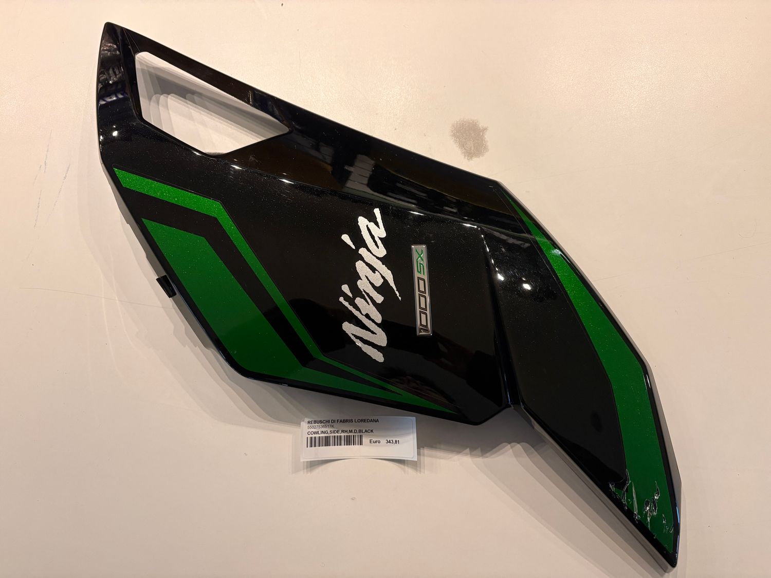 CARENA DX NERA CON ADESIVI ORIGINALI USATO DANEGGIATO NINJA 1000 SX 23-24