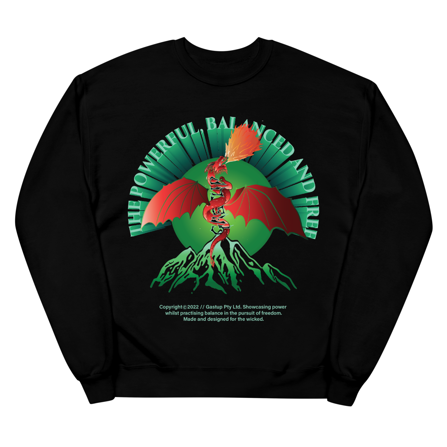 Gastup Flaming Dragon Crewneck