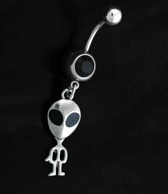 Alien Sterling Steel Belly Ring