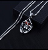 Skull Necklace With Red Eyes