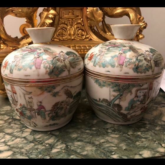 Paires de pots à sorbet Chine