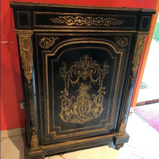 Meuble d'appui Napoléon III bois noirci