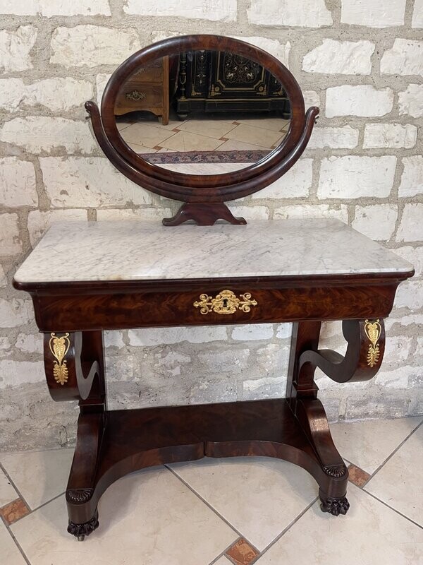 COIFFEUSE EMPIRE EN ACAJOU