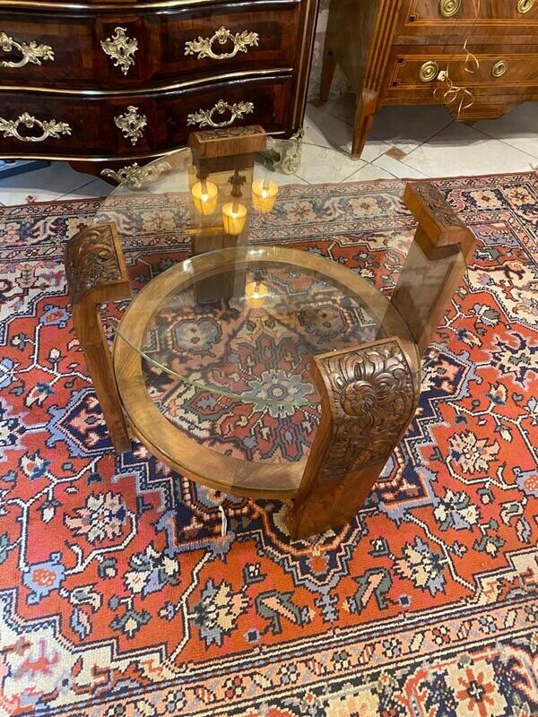 TABLE BASSE ART DECO RONDE
