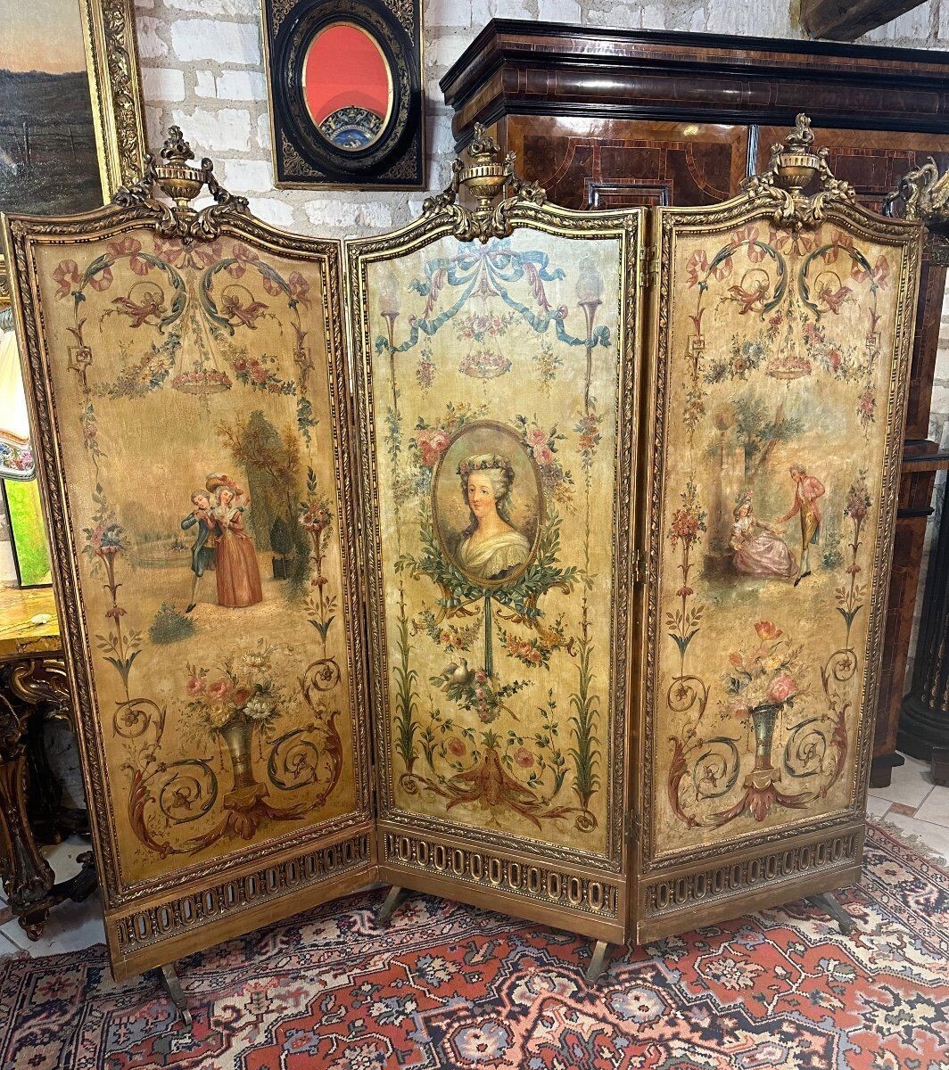 PARAVENT DE STYLE LOUIS XVI
