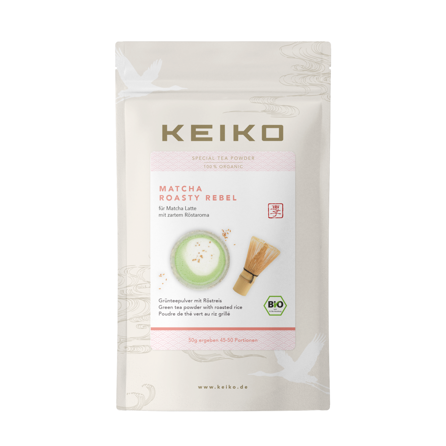 Matcha Roasty rebel , avec riz grillé - Matcha mit Röstreis   50gr   Bio