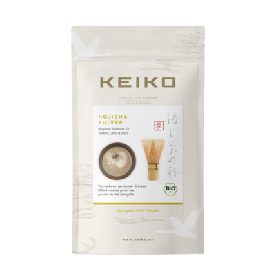 Houjicha, Poudre de thé vert grillé - Vermahlener gerösteter Grüntee, 50gr,  Bio