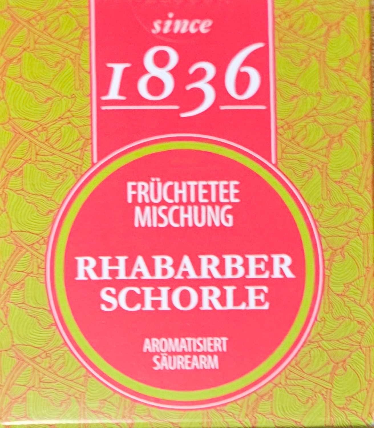 Rhubarbe / Rhabarber Schorle (Infusion fruitée-Früchtetee Mischung) 15 sachets pyramide