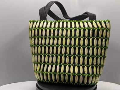 Handtasche "MOMBASA" gelb/grün - handbag "MOMBASA" yellow/green