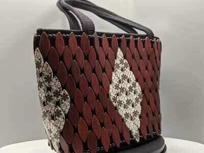 Handtasche "SANSIBAR" braun/weiss - handbag "SANSIBAR" brown/white