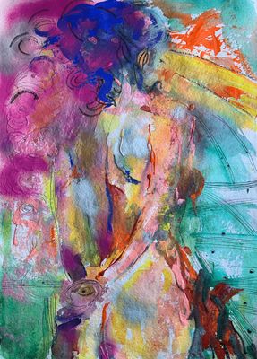 Abstract Art Nude Body Original Painting ‘Vision’