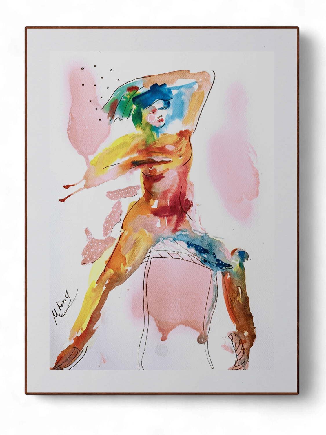 Abstract Giclée Art Print Nude ‘Balancing’