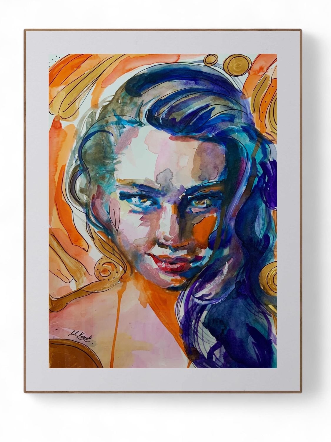 Abstract Portrait Art Woman Painting ‘Confidence’