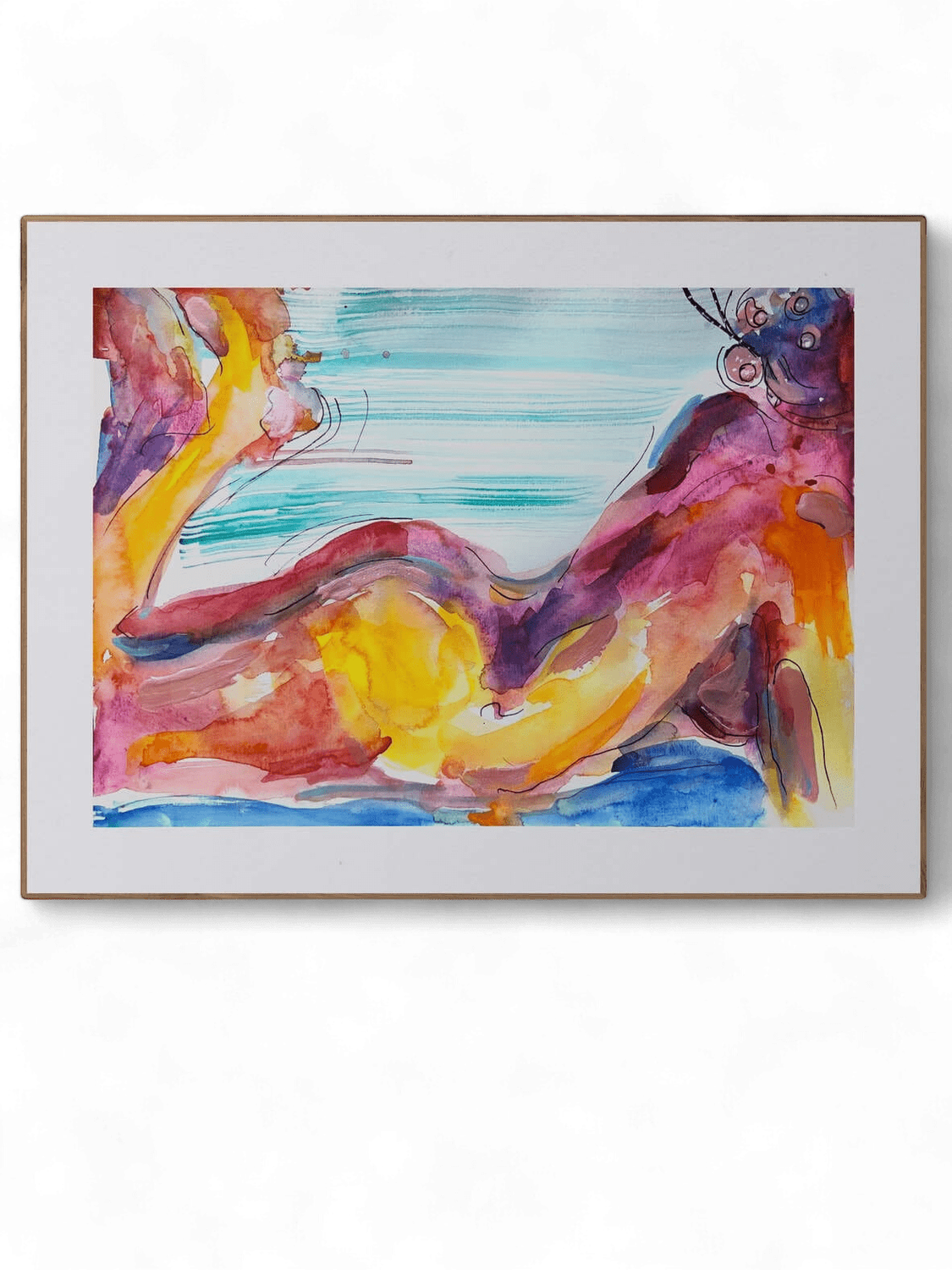 Abstract Nude Art Giclée Print Woman Body ‘Scrolling’