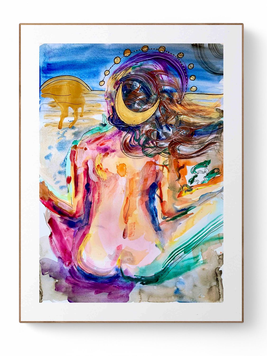 Abstract Nude Art Giclée Print Body ‘Meditating Woman’