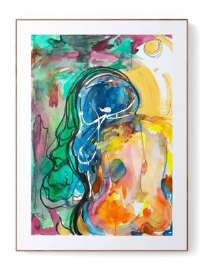 Abstract Nude Art Giclée Print Body Woman ‘Overwhelmed’