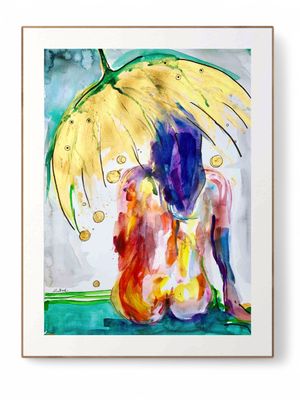Abstract Nude Art Giclée Print Woman Body ‘Umbrella’