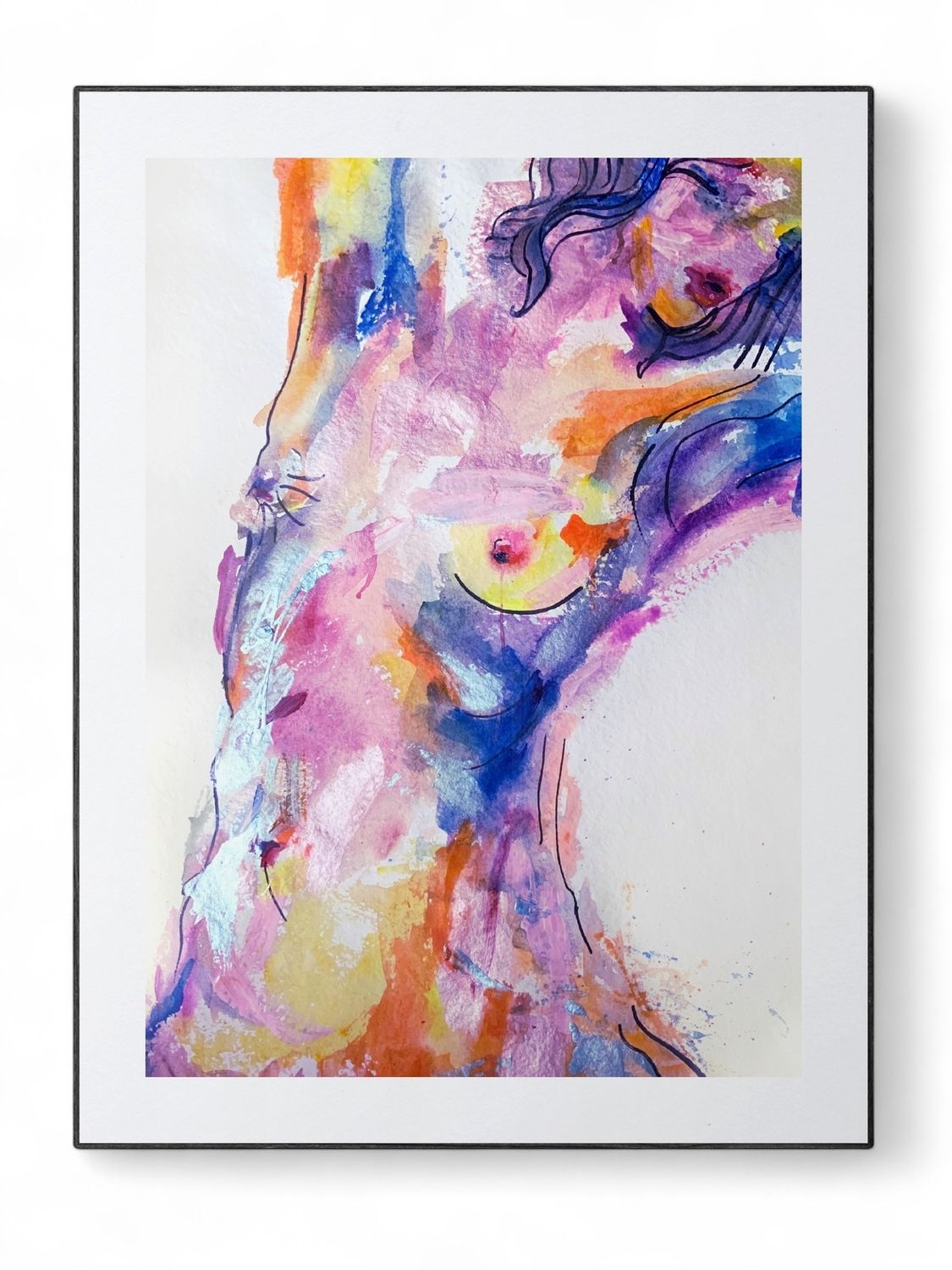 Abstract Nude Body Original Painting A1 ‘Curve 2’