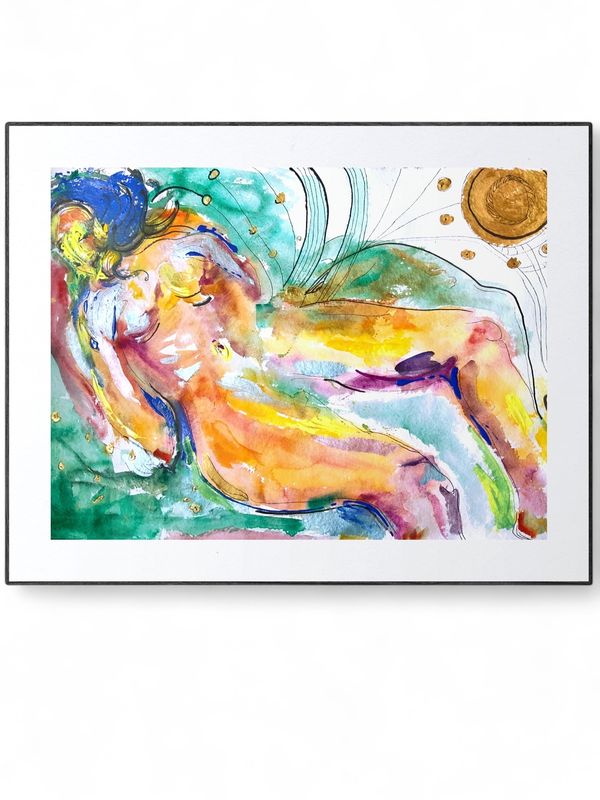 Abstract Nude Art Woman Body Painting ‘Reflections&#39;