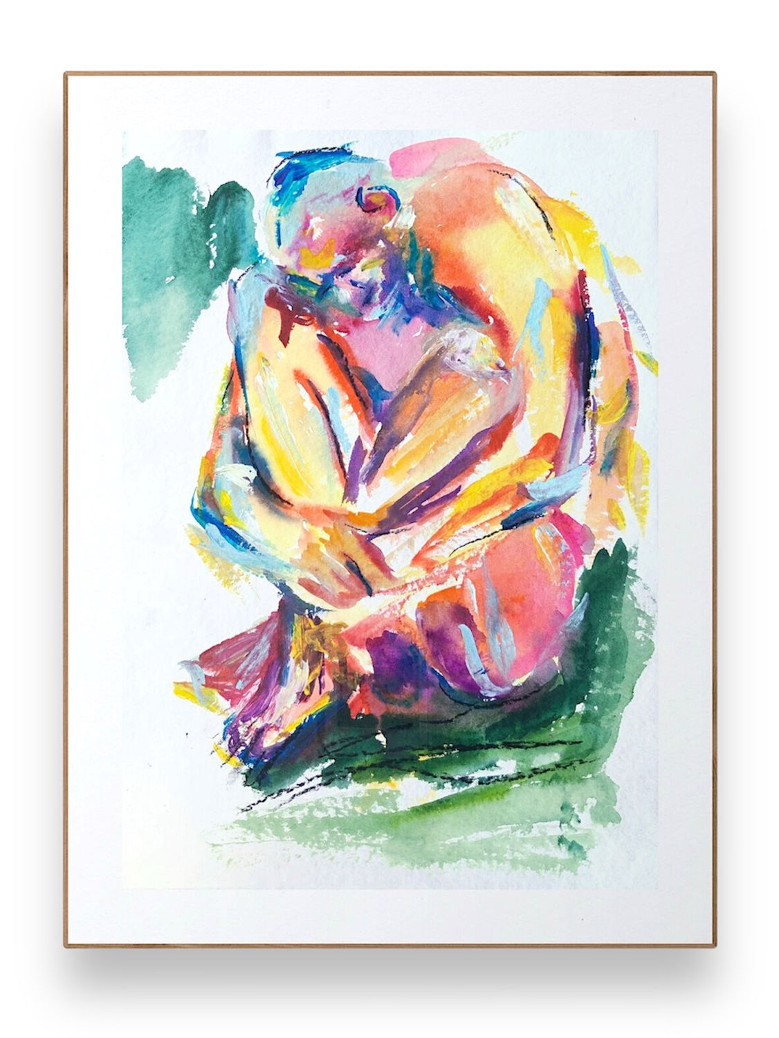 Abstract Nude Art Giclée Print Man ‘Folded’