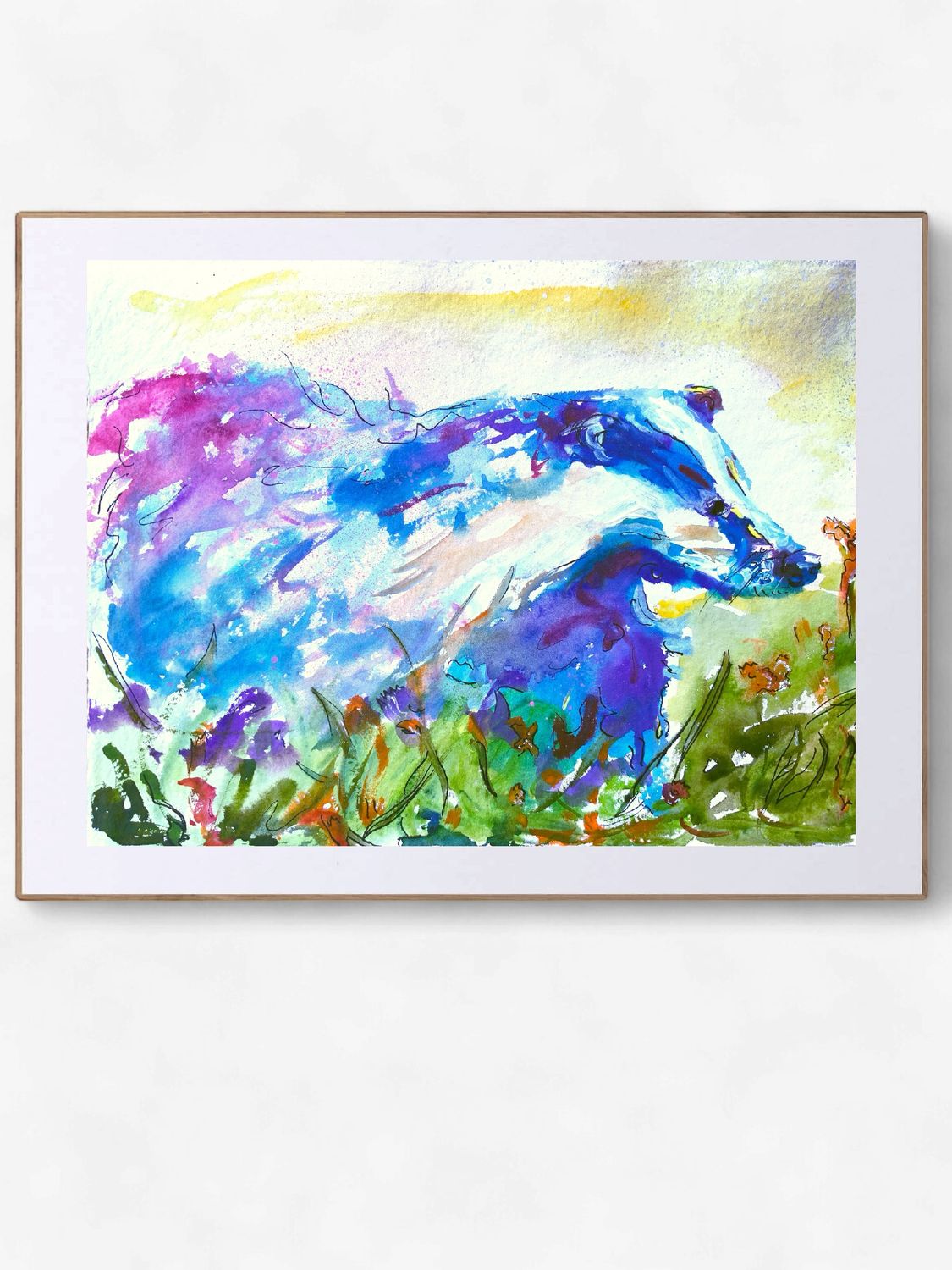 Abstract Animal Art Print ‘Badger‘