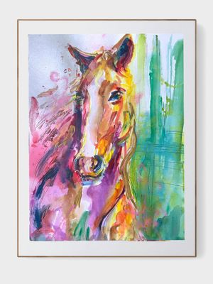 Abstract Animal Art Painting Print ’Magical Horse’