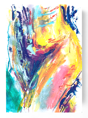 Abstract Nude Art Body Painting ‘Wild Woman’