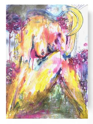 Abstract Nude Art Woman Body Painting ‘Meditation’