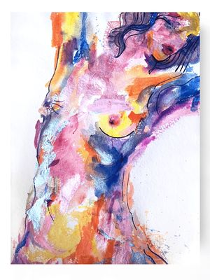 Abstract Nude Art Woman Body Painting ‘Curve 2’