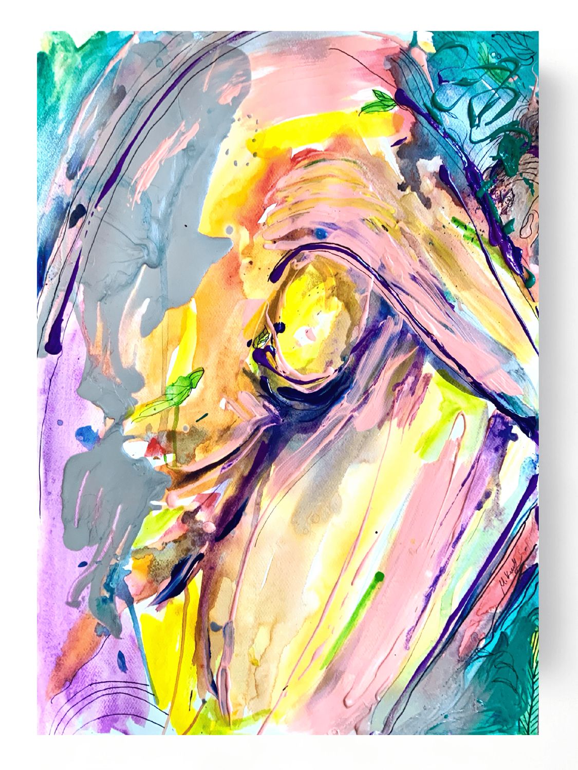 Abstract Nude Art Woman Painting ‘Woman Essence’