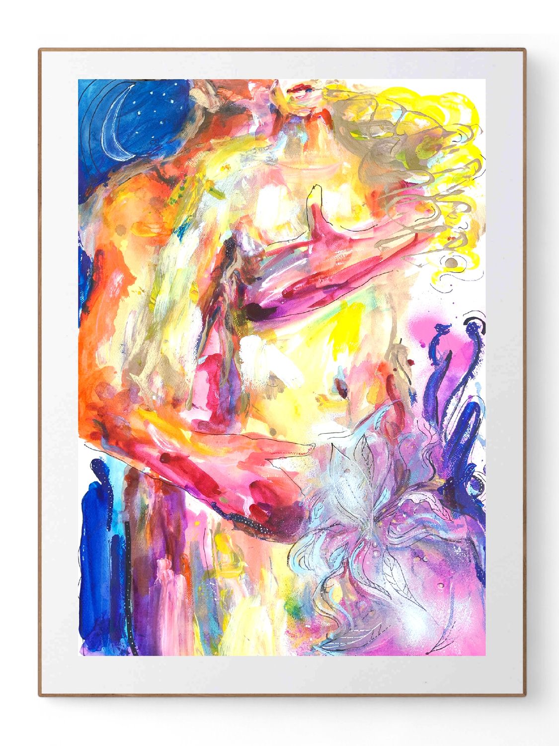 Abstract Couple Art Giclée Print ‘Close To You’
