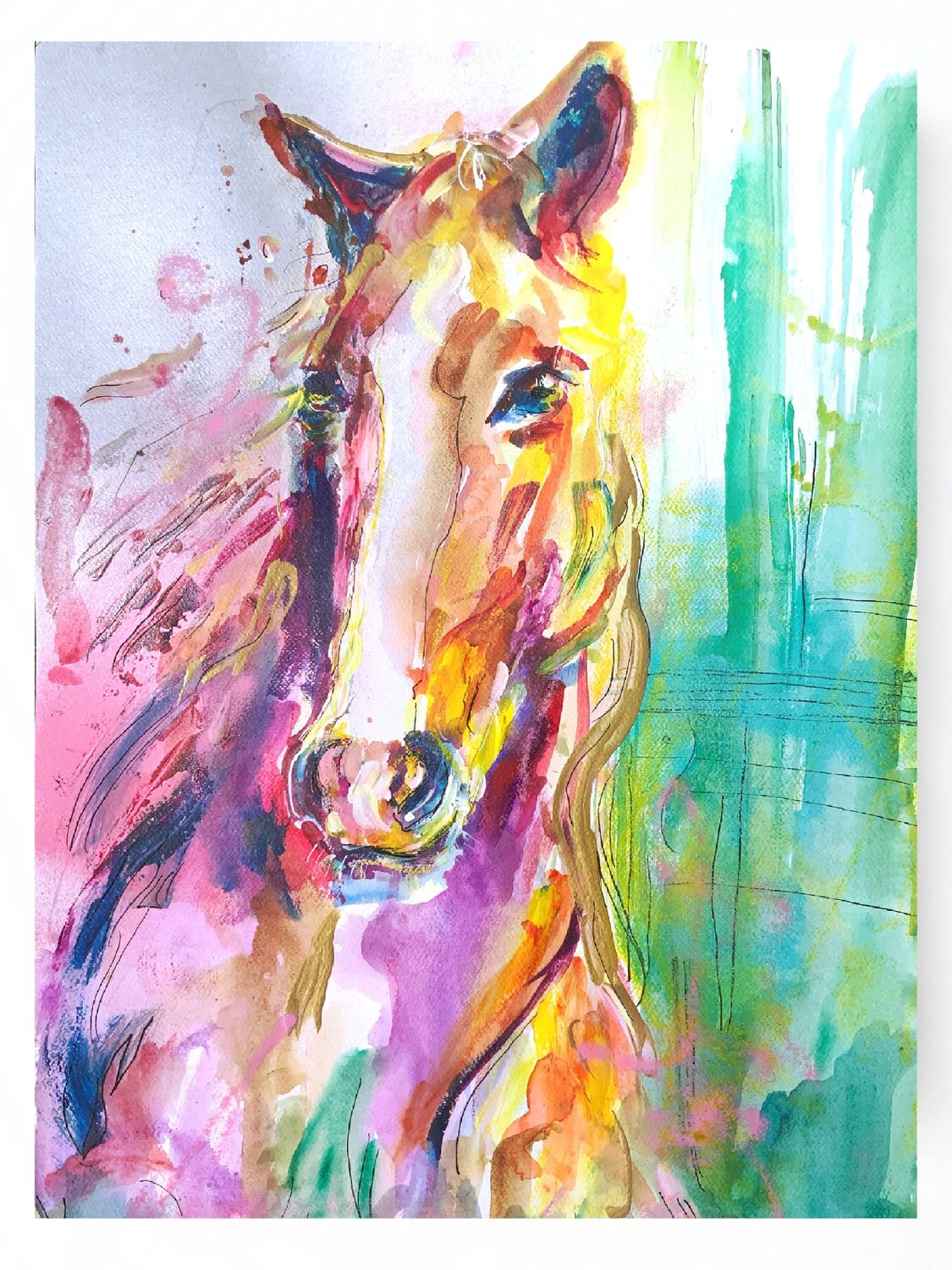 Abstract Animal Art Painting ’Magical Horse’