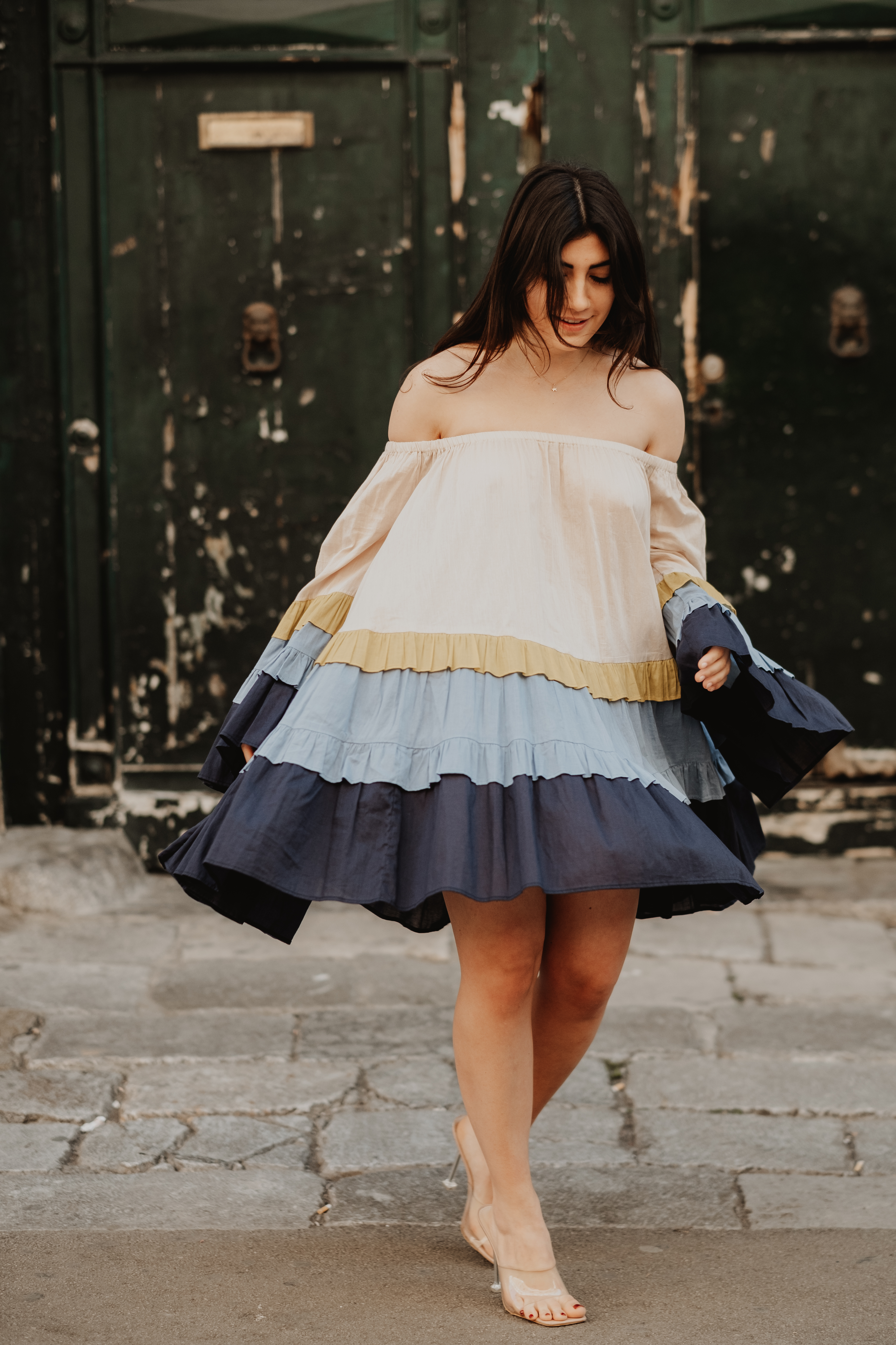 TWINSET - Abito corto con Balze