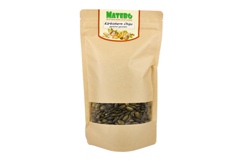 Kürbiskern Chips XXL (geröstet u. gesalzen) Kürbiskern Chips XXL (geröstet u. gesalzen)