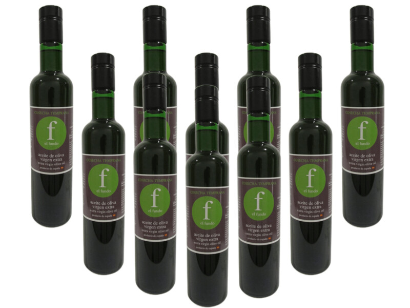 Caja de 10 Botellas 500ml AOVE Premium Caja de 10 Botellas 500ml AOVE Premium "COSECHA TEMPRANA" 2025 el fundo monovarietal PICUAL